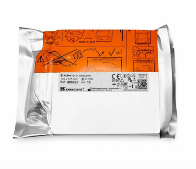 Двухслойная пластина для изготовления кап ErkoLoc-Pro 2 мм (125х125 мм), 10 шт. | Erkodent 0205 фото